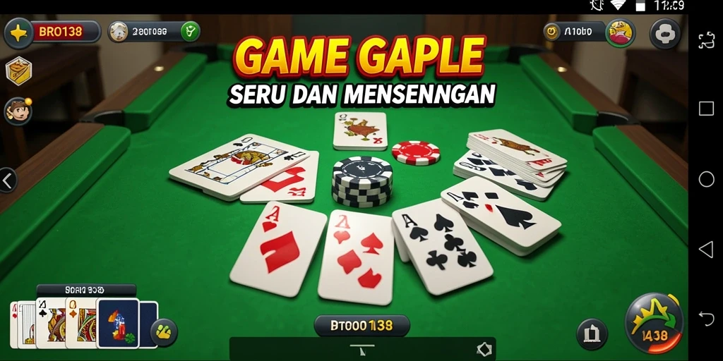 Screenshot menunjukkan gameplay seru Gaple di BRO138.