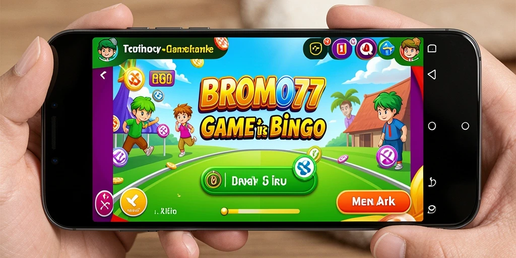 Screenshot gameplay BROMO77 dengan suasana Bingo yang menyenangkan.