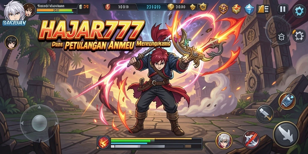 Tampilan gameplay menarik dari HAJAR777 dengan karakter Anime.