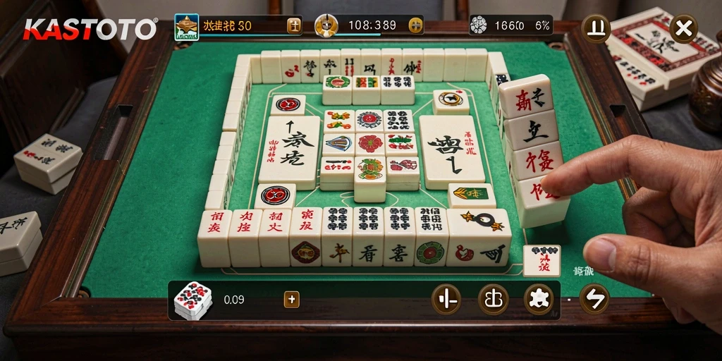Tampilan menarik gameplay Mahjong di KASTOTO.