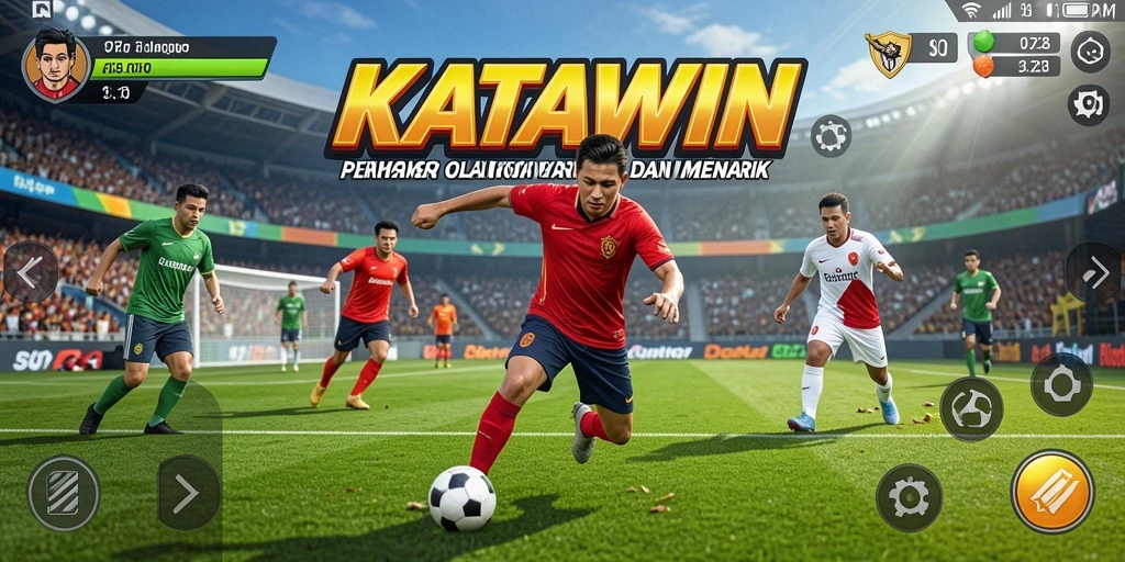Tampilan seru dari permainan olahraga KATAWIN yang mendebarkan.