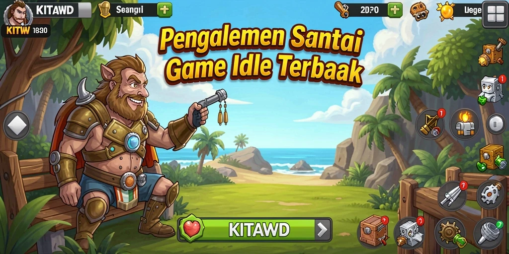 Screenshot KITAWD menampilkan gameplay Idle yang menarik dan santai.
