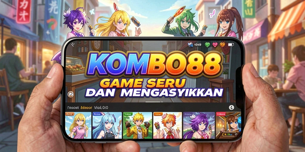 Tampilan gameplay KOMBO88 yang menampilkan karakter anime yang dinamis.