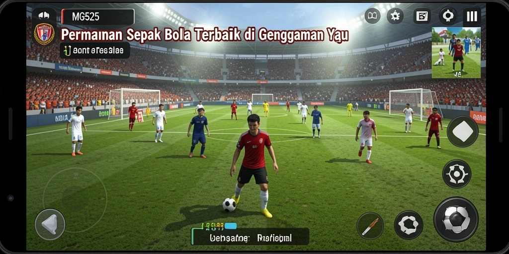 Tampilan menakjubkan dari gameplay sepak bola MG525.