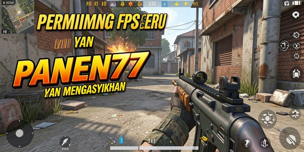 Tampilan gameplay intens dalam <strong>PANEN77</strong> dengan aksi menembak mendebarkan.