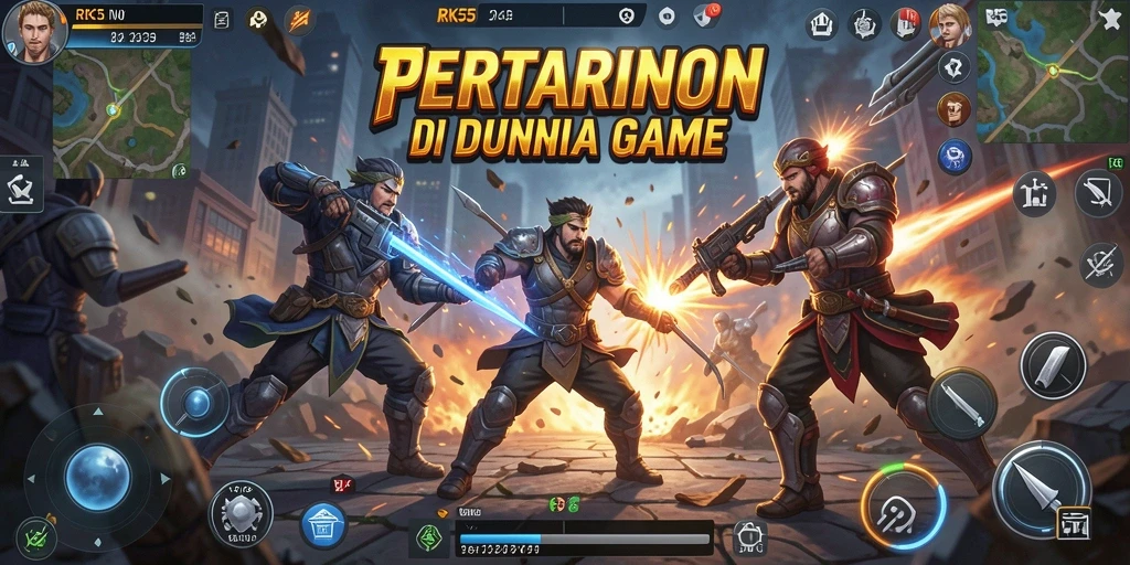 Tampilan gameplay RK55 yang menegangkan dan penuh aksi.