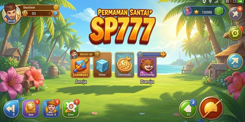 Tampilan gameplay SP777 yang seru dan penuh warna.
