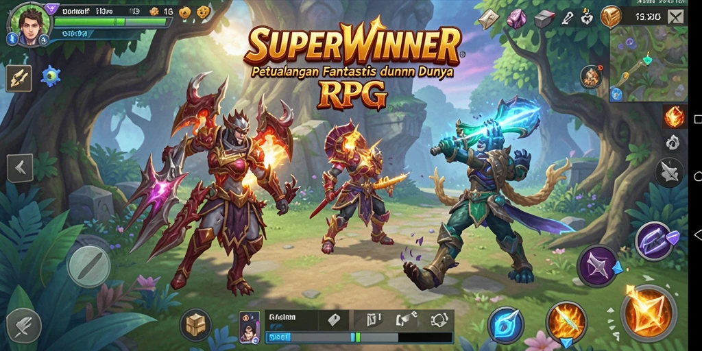 Tampilan gameplay SUPERWINNER yang menarik dan penuh aksi.