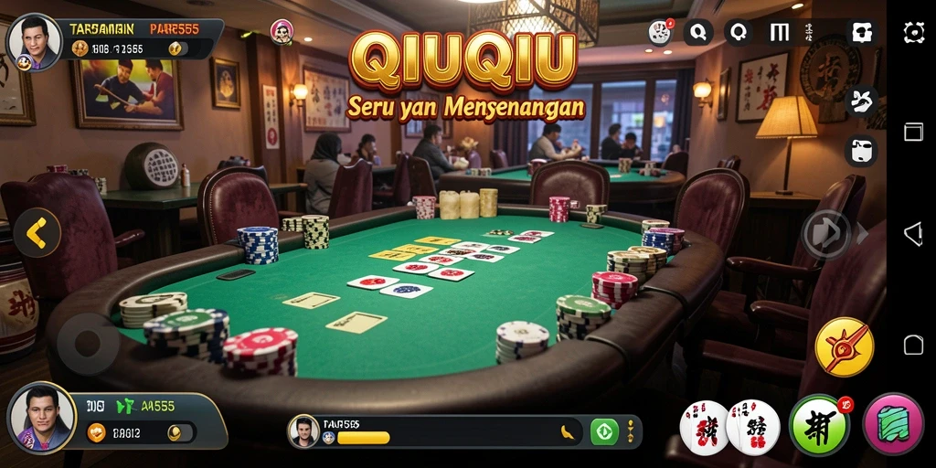 Screenshot gameplay QiuQiu yang seru dan mendebarkan.