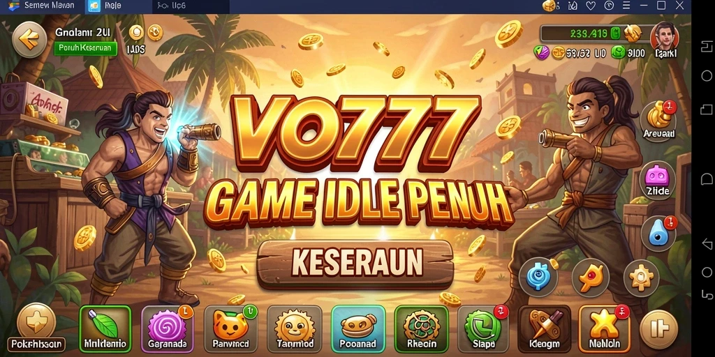 Screenshot utama VO777 menampilkan gameplay santai dengan karakter menarik.