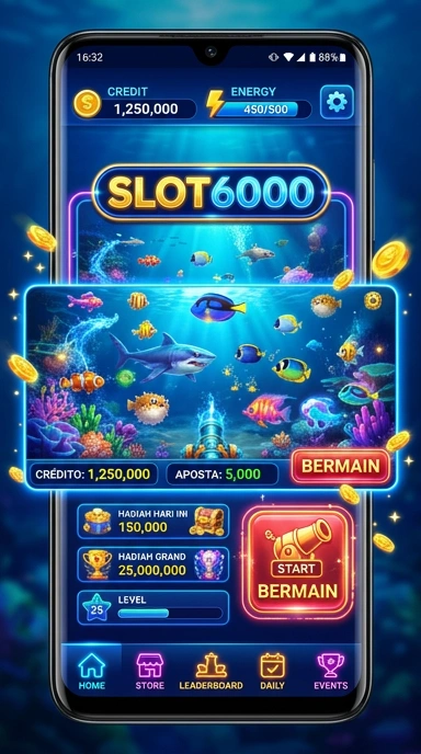 Tampilan antarmuka aplikasi slot6000 yang ramah pengguna.